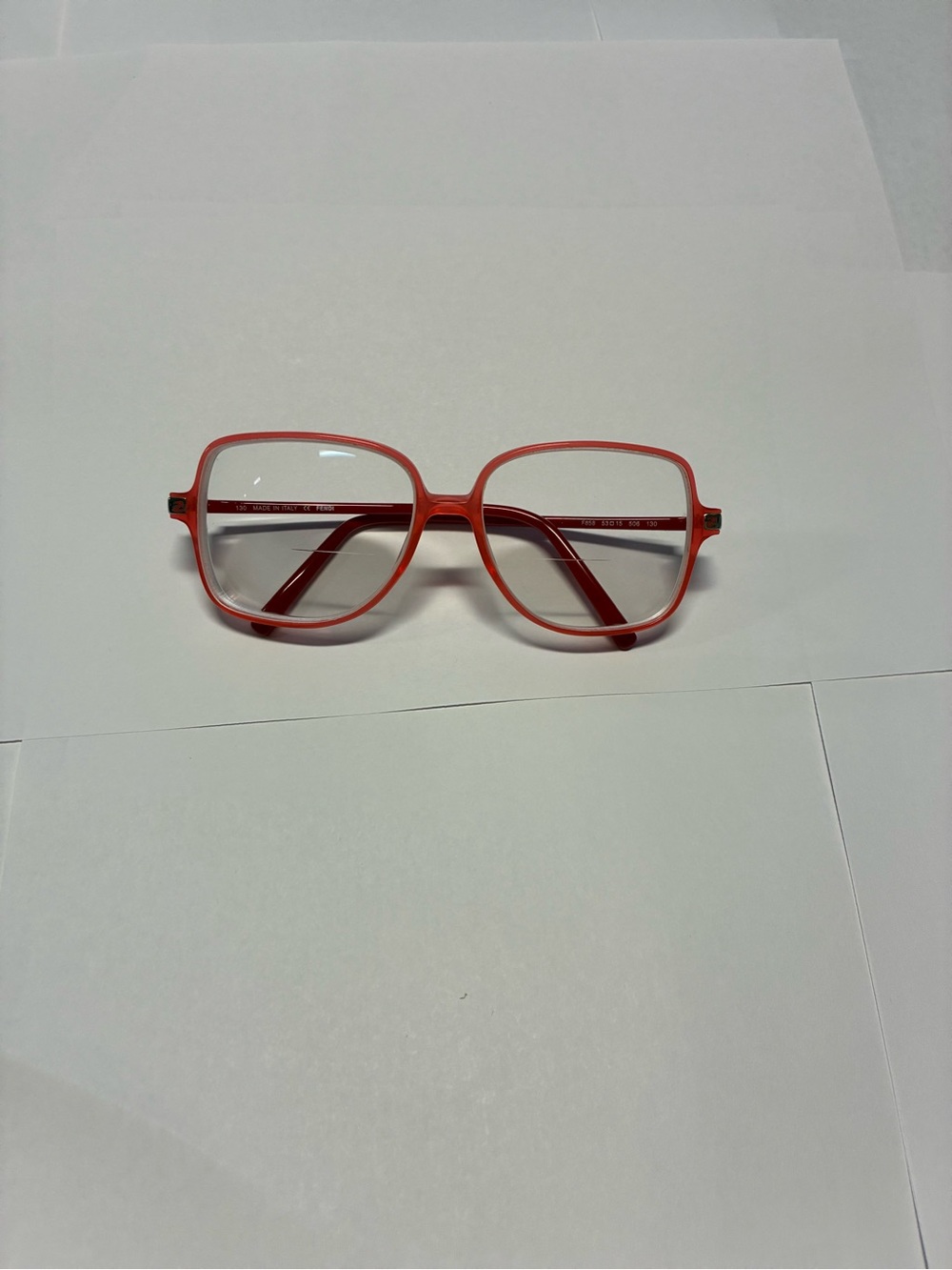 Fendi Red Oversized Square Women's Eyewear Frames